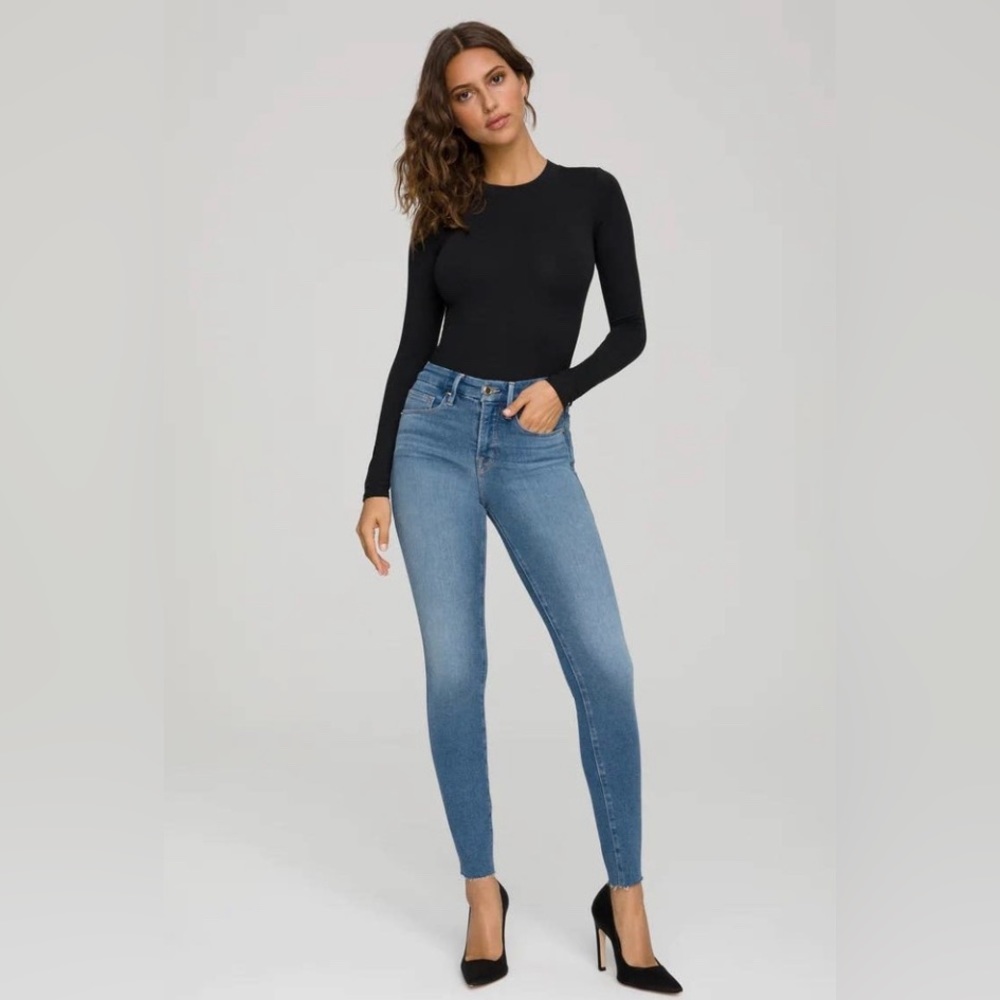 GOOD AMERICAN Good Legs High Waist Skinny Jeans Size 16 - Picture 2 of 14